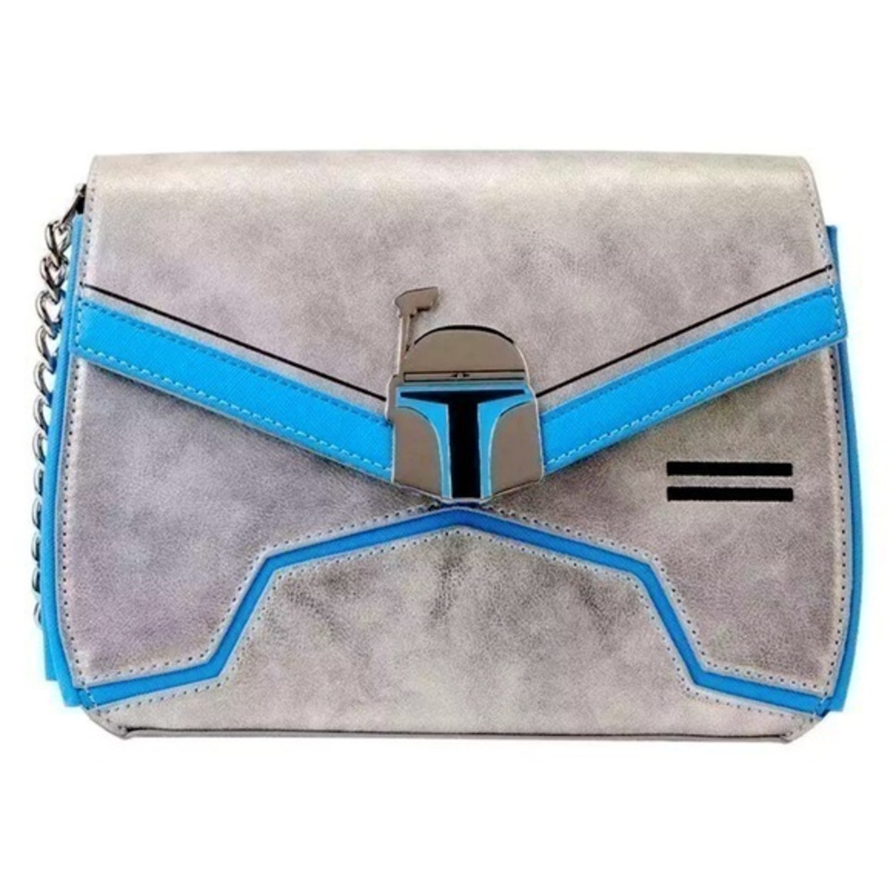 Loungefly Star Wars Jango Fett Chain Strap Printed Crossbody brand new
